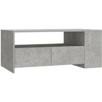 Berkfield Home Coffee Table Concrete Grey 102x55x42 cm Engineered Wood | Size: 102 x 55 x 42 cm