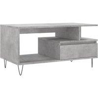 Berkfield Home Coffee Table Concrete Grey 90x49x45 cm Engineered Wood | Size: 90 x 49 x 45 cm
