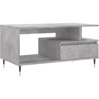 Berkfield Home Coffee Table Concrete Grey 90x49x45 cm Engineered Wood | Size: 90 x 49 x 45 cm