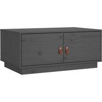Berkfield Home Coffee Table Grey 80x50x35 cm Solid Wood Pine | Size: 80 x 50 x 35 cm