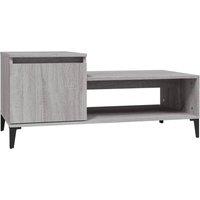 Berkfield Home Coffee Table Grey Sonoma 100x50x45 cm Engineered Wood | Size: 100 x 50 x 45 cm