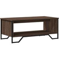 Berkfield Home Coffee Table Brown Oak 100x51x40 cm Engineered Wood | Size: 100 x 51 x 40 cm