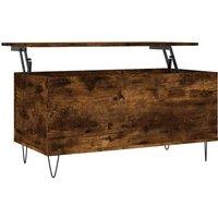 Berkfield Home Coffee Table Smoked Oak 90x44.5x45 cm Engineered Wood in Brown