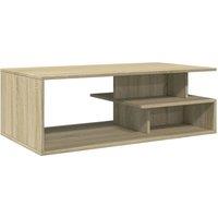 Berkfield Home Coffee Table Sonoma Oak 102x55x35 cm Engineered Wood in Light Brown | Size: 102 x 55 x 35 cm