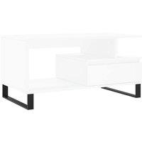 Berkfield Home Coffee Table White 90x49x45 cm Engineered Wood | Size: 90 x 49 x 45 cm