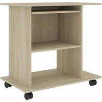Berkfield Home Computer Desk Sonoma Oak 80x50x75 cm Engineered Wood in Brown | Size: 80 x 50 x 75 cm