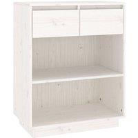 Berkfield Home Console Cabinet White 60x34x75 cm Solid Wood Pine | Size: 60 x 34 x 75 cm