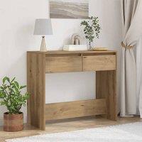Berkfield Home Console Table Artisan Oak 89x41x76.5 cm Engineered Wood in Brown