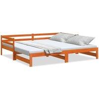 Berkfield Home Daybed with Trundle without Mattress Wax Brown 80x200 cm Solid Wood
