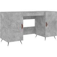 Berkfield Home Desk Concrete Grey 140x50x75 cm Engineered Wood | Size: 140 x 50 x 75 cm