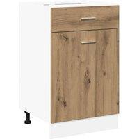 Berkfield Home Drawer Bottom Cabinet Lyon Artisan Oak 40x46x81.5 cm Engineered Wood in Brown