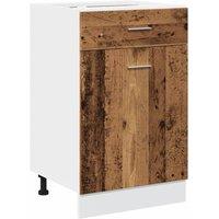 Berkfield Home Drawer Bottom Cabinet Lyon Old Wood 50x46x81.5 cm Engineered Wood in Brown
