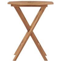 Berkfield Home Folding Garden Table 60x60x75 cm Solid Teak Wood in Brown | Size: 60 x 60 x 75 cm