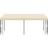 Berkfield Home Wall-mounted Gazebo 6x3x2.5 m Cream in Beige