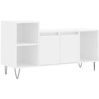Berkfield Home TV Cabinet White 100x35x55 cm Engineered Wood | Size: 100 x 35 x 55 cm