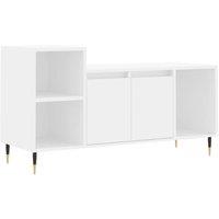 Berkfield Home TV Cabinet White 100x35x55 cm Engineered Wood | Size: 100 x 35 x 55 cm