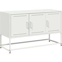 Berkfield Home TV Cabinet White 100.5x39x60.5 cm Steel