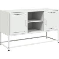 Berkfield Home TV Cabinet White 100.5x39x60.5 cm Steel