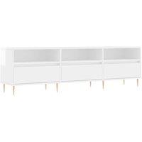Berkfield Home TV Cabinet High Gloss White 150x30x44.5 cm Engineered Wood