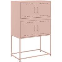 Berkfield Home Sideboard Pink 68.5x38.5x107 cm Steel