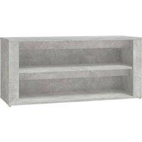 Berkfield Home Shoe Rack Concrete Grey 100x35x45 cm Engineered Wood | Size: 100 x 35 x 45 cm
