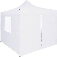 Berkfield Home Professional Folding Party Tent with 4 Sidewalls 3x3 m Steel White