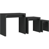 Berkfield Home Nesting Coffee Tables 3 pcs Black Engineered Wood