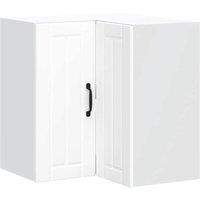 Berkfield Home Kitchen Wall Corner Cabinet Lucca White Engineered Wood