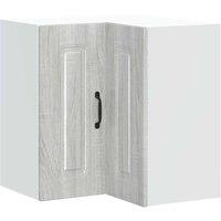Berkfield Home Kitchen Wall Corner Cabinet Kalmar Grey Sonoma Engineered Wood