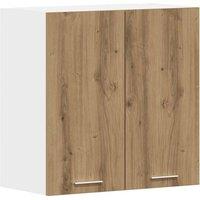 Berkfield Home Kitchen Wall Cabinet Artisan Oak 60x31x60 cm Engineered Wood in Brown | Size: 60 x 31 x 60 cm