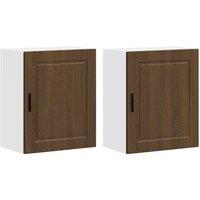 Berkfield Home Kitchen Wall Cabinets 2 pcs Porto Brown Oak Engineered Wood