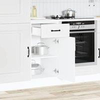 Berkfield Home Kitchen Base Cabinet Kalmar White Engineered Wood
