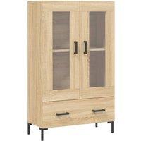 Berkfield Home Highboard Sonoma Oak 69.5x31x115 cm Engineered Wood in Light Tan