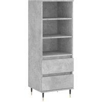 Berkfield Home Highboard Concrete Grey 40x36x110 cm Engineered Wood | Size: 40 x 36 x 110 cm