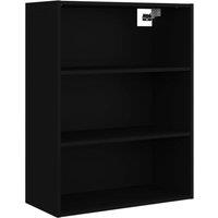 Berkfield Home Hanging Wall Cabinet Black 69.5x32.5x90 cm