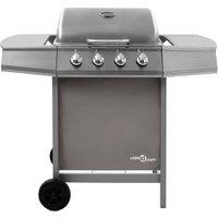 Berkfield Home Gas BBQ Grill with 4 Burners Silver (FR/BE/IT/UK/NL only)