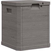 Berkfield Home Garden Storage Box 90 L Brown in Grey