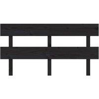 Berkfield Home Beautiful Bed Headboard Black 164x3x81 cm Solid Wood Pine | Size: 164 x 3 x 81 cm