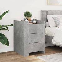 Berkfield Home Decorative Bedside Cabinet Concrete Grey 45x50x65 cm Engineered Wood | Size: 45 x 50 x 65 cm