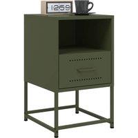 Berkfield Home Durable Bedside Cabinets 2 pcs Olive Green 36x39x60.5 cm Steel