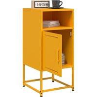 Berkfield Home Durable Bedside Cabinets 2 pcs Mustard Yellow 36x39x78 cm Steel | Size: 36 x 39 x 78 cm