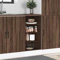 Berkfield Home Durable Bottom Cabinet Brown Oak 40x44.5x81.5 cm Engineered Wood