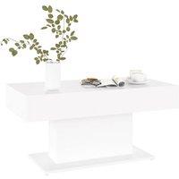 Berkfield Home Durable Coffee Table White 96x50x45 cm Engineered Wood | Size: 96 x 50 x 45 cm