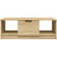 Berkfield Home Decorative Coffee Table Sonoma Oak 102x50x36 cm Engineered Wood in Light Brown | Size: 102 x 50 x 36 cm