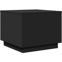 Berkfield Home Modern Coffee Table with LED Lights Black 50x50x40 cm | Size: 50 x 50 x 40 cm