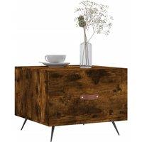 Berkfield Home Decorative Coffee Tables 2 pcs Smoked Oak 50x50x40 cm Engineered Wood in Brown | Size: 50 x 50 x 40 cm