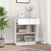 Berkfield Home Beautiful Console Cabinet White 60x34x75 cm Solid Wood Pine | Size: 60 x 34 x 75 cm