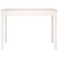 Berkfield Home Beautiful Dining Table White 110x55x75 cm Solid Wood Pine | Size: 110 x 55 x 75 cm