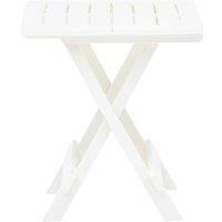 Berkfield Home Durable Folding Garden Table White 45x43x50 cm Plastic | Size: 45 x 43 x 50 cm
