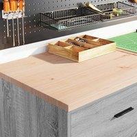 Berkfield Home Durable Garage Storage Cabinet Grey Sonoma 60x51x85 cm Solid Wood Pine | Size: 60 x 51 x 85 cm